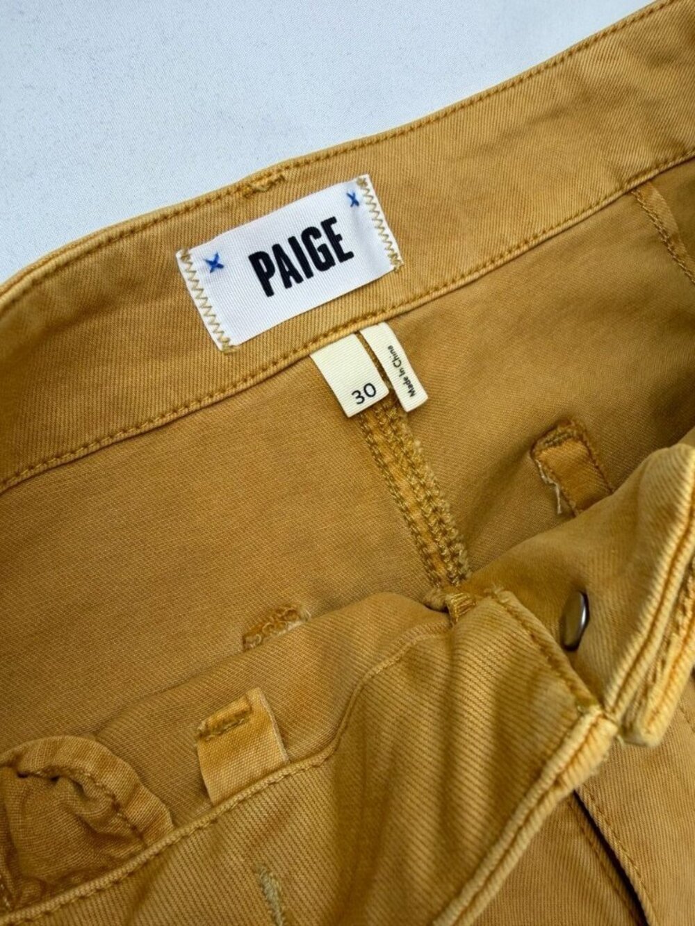 NWT Paige Women’s Pants Size 30 Carly Vintage Golden Glow Wide Leg $225 MSRP - Picture 7 of 13